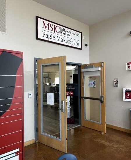Entrance of the Makerspace, at the MSJC Menifee Campus